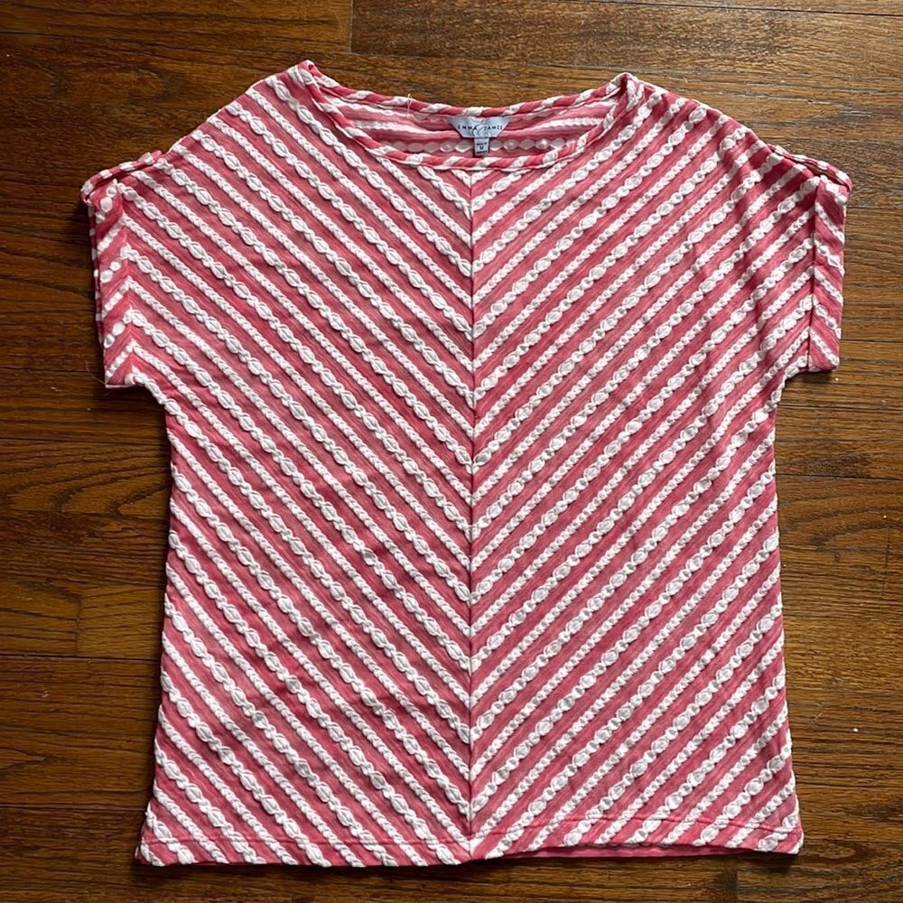 Emma James Rouge Reef Stripe Top NWT